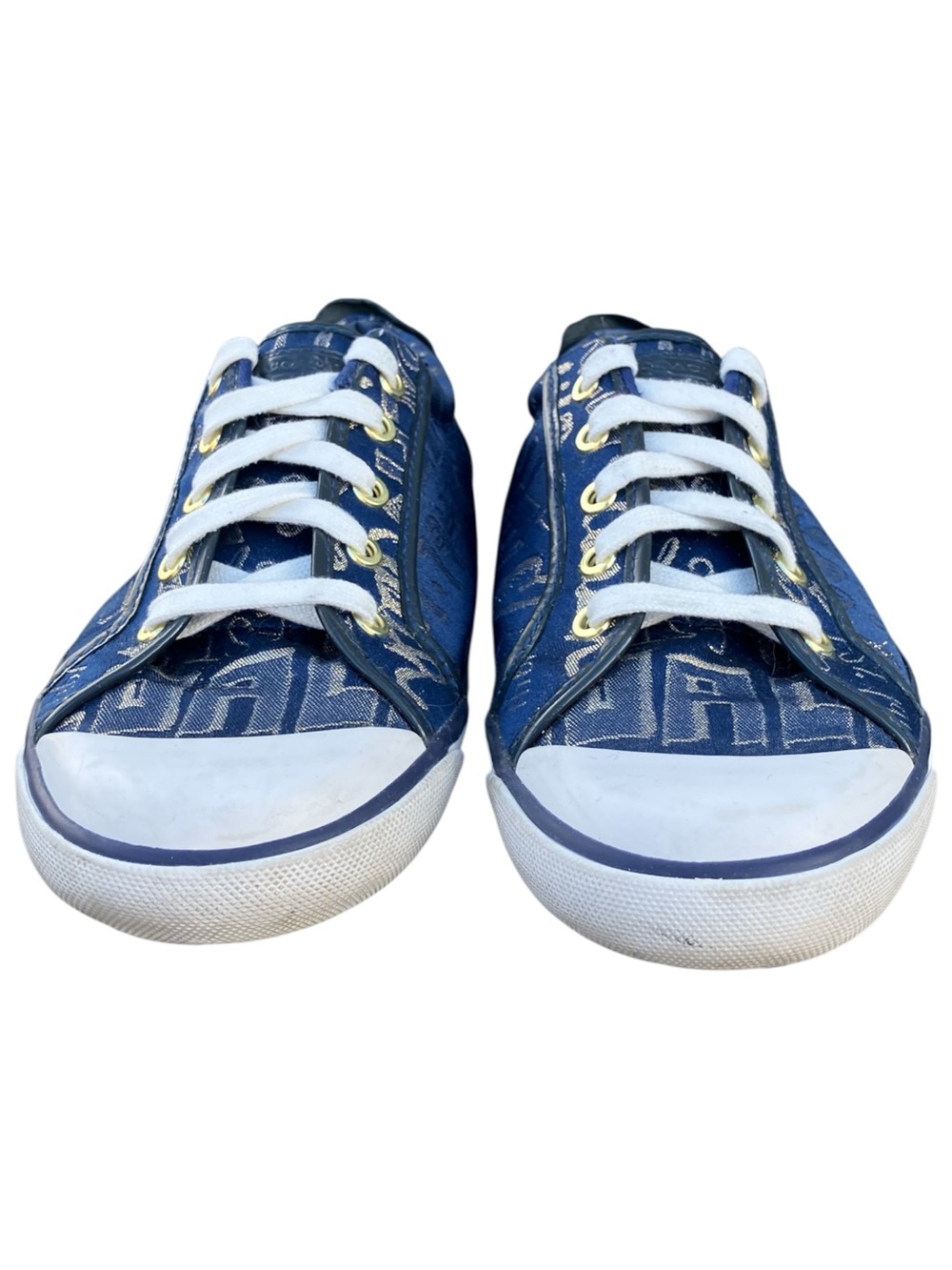 Coach Barrett Poppy Canvas Sneakers 11 Blue Gold Wristlet Wallet 1941 Bundle REA - Picture 3 of 16